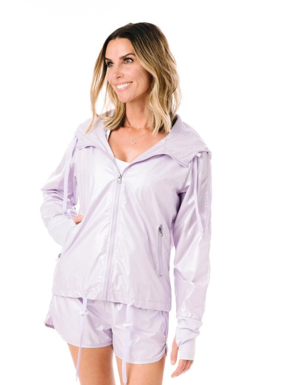 ZYIA Lilac Shine Bomber Jacket